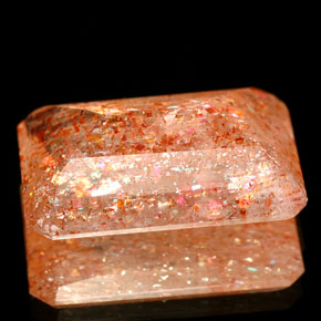Piedra sol naranja natural de 7,73 ct, transparente, transparente / translúcido
