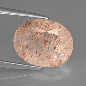 Piedra sol naranja natural de 3,75 ct, transparente, transparente / translúcido