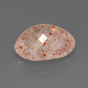 Piedra sol naranja natural de 3,87 ct, transparente, transparente / translúcido
