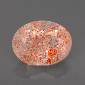 Piedra sol naranja natural de 2,26 ct, transparente, transparente / translúcido