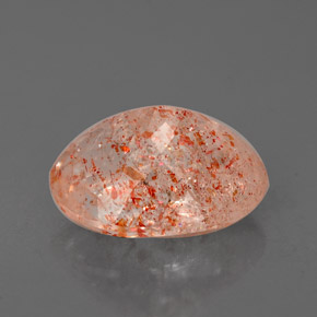 Piedra sol naranja natural de 2,26 ct, transparente, transparente / translúcido