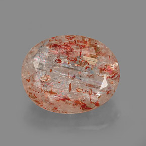 Piedra sol naranja natural de 3,32 ct, transparente, transparente / translúcido