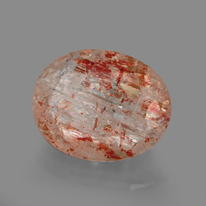 Piedra sol naranja natural de 3,32 ct, transparente, transparente / translúcido