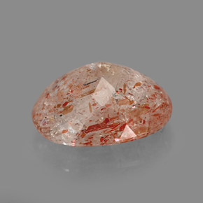 Piedra sol naranja natural de 3,32 ct, transparente, transparente / translúcido