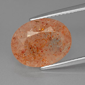 Piedra sol naranja natural de 4,70 ct, transparente, transparente / translúcido
