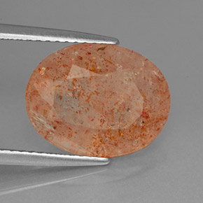Piedra sol naranja natural de 4,70 ct, transparente, transparente / translúcido