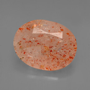 Piedra sol naranja natural de 3,26 ct, transparente, transparente / translúcido