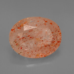 Piedra sol naranja natural de 3,26 ct, transparente, transparente / translúcido
