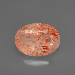 Piedra sol naranja natural de 2,63 ct, transparente, transparente / translúcido