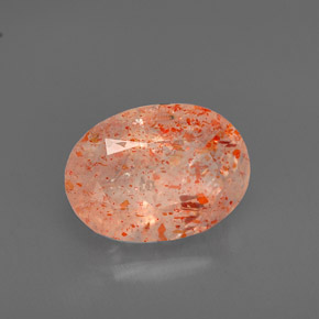 Piedra sol naranja natural de 2,63 ct, transparente, transparente / translúcido