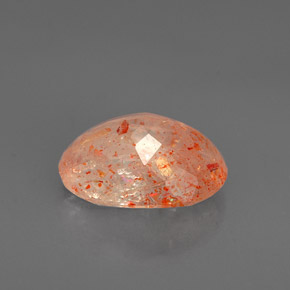 Piedra sol naranja natural de 2,63 ct, transparente, transparente / translúcido