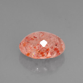 Piedra sol naranja natural de 2,66 ct, transparente, transparente / translúcido