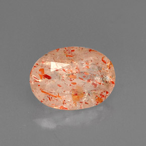 Piedra sol naranja natural de 1,31 ct, transparente, transparente / translúcido