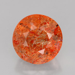 Piedra sol naranja natural de 5,76 ct, transparente, transparente / translúcido