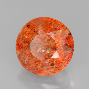 Piedra sol naranja natural de 5,76 ct, transparente, transparente / translúcido