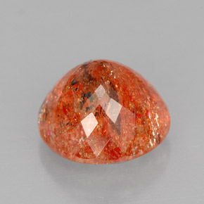 Piedra sol naranja natural de 5,76 ct, transparente, transparente / translúcido
