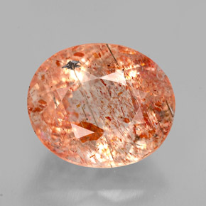 Piedra sol naranja natural de 5,73 ct, transparente, transparente / translúcido