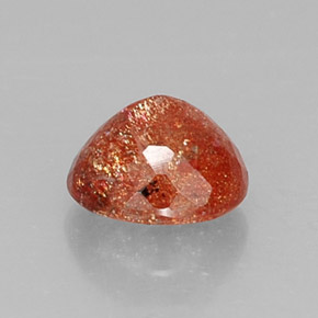 Piedra sol naranja natural de 2,74 ct, transparente, transparente / translúcido