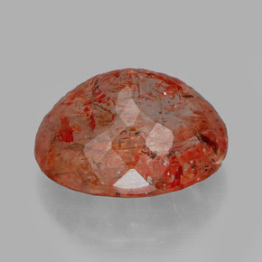 Piedra sol naranja natural de 2,98 ct, transparente, transparente / translúcido