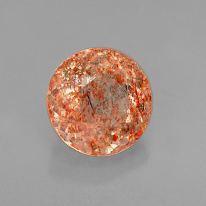 Piedra sol naranja natural de 1,41 ct, transparente, transparente / translúcido