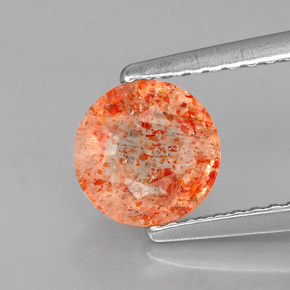 Piedrasol Naranja natural de 1.06 ct, Transparente, Transparente / Translúcido