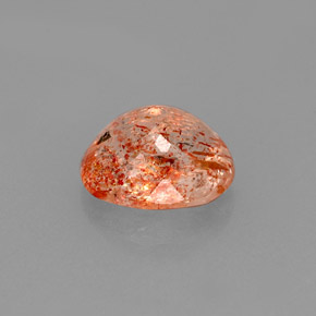 Piedra sol naranja natural de 1,58 ct, transparente, transparente / translúcido