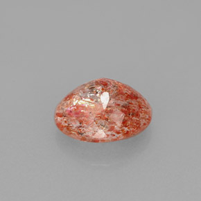 Piedra sol naranja natural de 1,46 ct, transparente, transparente / translúcido