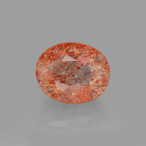Piedra sol naranja natural de 1,88 ct, transparente, transparente / translúcido