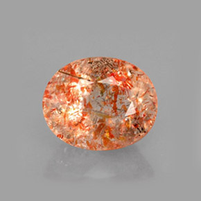 Piedrasol Naranja natural de 1.52 ct, Transparente, Transparente / Translúcido