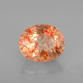 Piedrasol Naranja natural de 1.52 ct, Transparente, Transparente / Translúcido