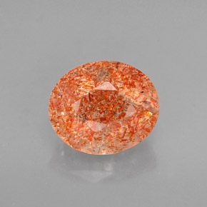 Piedra sol naranja natural de 1,58 ct, transparente, transparente / translúcido