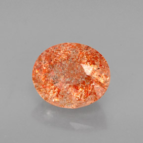 Piedra sol naranja natural de 1,58 ct, transparente, transparente / translúcido