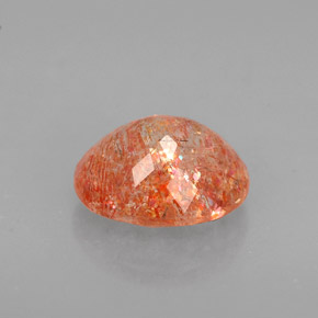 Piedra sol naranja natural de 1,58 ct, transparente, transparente / translúcido