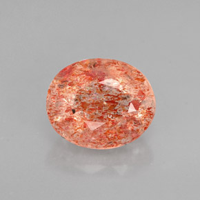 Piedra sol naranja natural de 1,65 ct, transparente, transparente / translúcido
