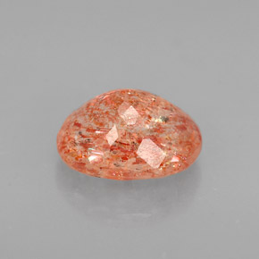 Piedra sol naranja natural de 1,65 ct, transparente, transparente / translúcido