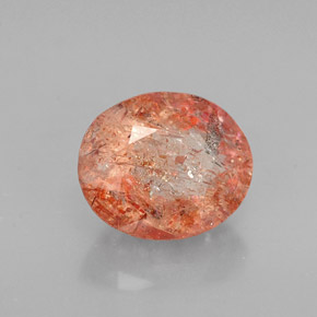 Piedra sol naranja natural de 1,62 ct, transparente, transparente / translúcido