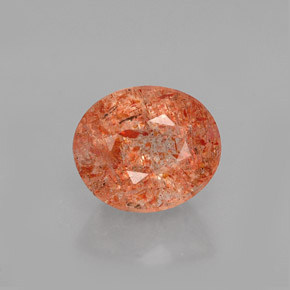 Piedra sol naranja natural de 1,46 ct, transparente, transparente / translúcido