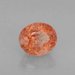 Piedra sol naranja natural de 1,46 ct, transparente, transparente / translúcido