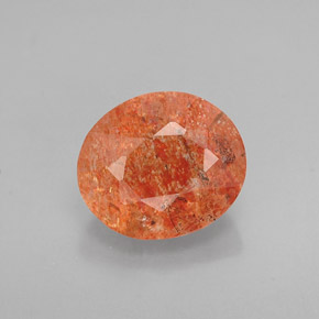 Piedra sol naranja natural de 1,14 ct, transparente, transparente / translúcido