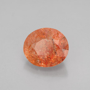 Piedra sol naranja natural de 1,14 ct, transparente, transparente / translúcido