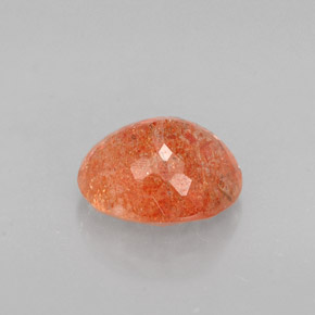 Piedra sol naranja natural de 1,14 ct, transparente, transparente / translúcido