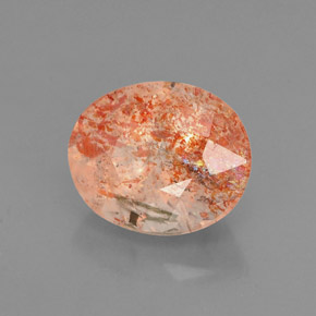 Piedra sol naranja natural de 1,41 ct, transparente, transparente / translúcido