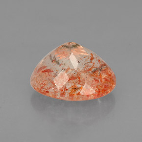 Piedra sol naranja natural de 1,41 ct, transparente, transparente / translúcido