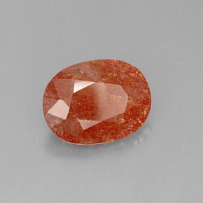 Piedra sol naranja natural de 5,96 ct, transparente, transparente / translúcido