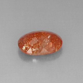 Piedra sol naranja natural de 5,96 ct, transparente, transparente / translúcido