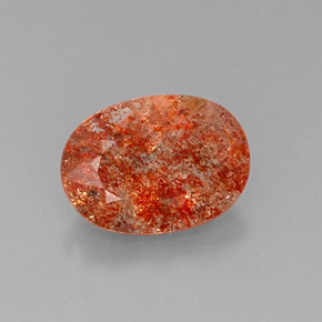 Piedra sol naranja natural de 7,67 ct, transparente, transparente / translúcido