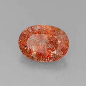 Piedra sol naranja natural de 7,67 ct, transparente, transparente / translúcido