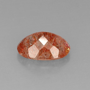 Piedra sol naranja natural de 7,67 ct, transparente, transparente / translúcido