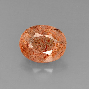 Piedrasol Naranja natural de 3.85 ct, Transparente, Transparente / Translúcido