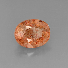 Piedrasol Naranja natural de 3.85 ct, Transparente, Transparente / Translúcido